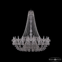 Большая хрустальная люстра Bohemia IVELE Crystal 1409/24/530/h-160 Ni