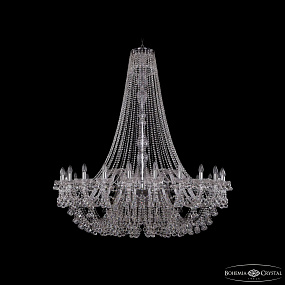 Большая хрустальная люстра Bohemia IVELE Crystal 1409/24/530/h-160 Ni