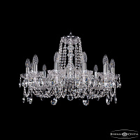 Хрустальная подвесная люстра Bohemia IVELE Crystal 1402/12/240/Ni