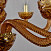 Хрустальная подвесная люстра Bohemia IVELE Crystal 1311/10/240 G Am/Amber/M-1F