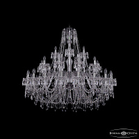 Большая хрустальная люстра Bohemia IVELE Crystal 1403/20+10+5/460 Ni