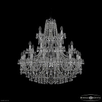 Большая хрустальная люстра Bohemia IVELE Crystal 1410/16+8+4/300/3d Ni V0300