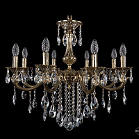 Литая подвесная люстра с хрусталем Bohemia IVELE Crystal 1702/8/265/B/GB