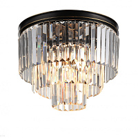 Хрустальная потолочная люстра Newport 31106/PL black+gold