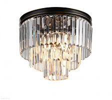 Хрустальная потолочная люстра Newport 31106/PL black+gold