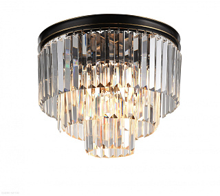 Хрустальная потолочная люстра Newport 31106/PL black+gold