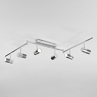 Потолочный светодиодный светильник с поворотными плафонами Eurosvet Mini Topper 20086/6 LED хром/чер