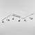 Потолочный светодиодный светильник с поворотными плафонами Eurosvet Mini Topper 20086/6 LED хром/чер