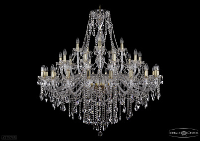 Хрустальная подвесная люстра Bohemia IVELE Crystal 1415/20+10+5/460-132/G