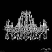 Большая хрустальная люстра Bohemia IVELE Crystal 1413/10/300 Ni