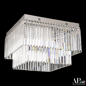 Хрустальная потолочная светодиодная люстра APL LED Sicilia SH10.52.C.Ni.4000.PK