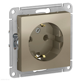 Розетка с заземлением 16А Schneider Electric ATLASDESIGN шампань ATN000543