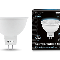 Лампа LED Gauss Софитная 5 Вт GU5.3 4100K 220В 101505205