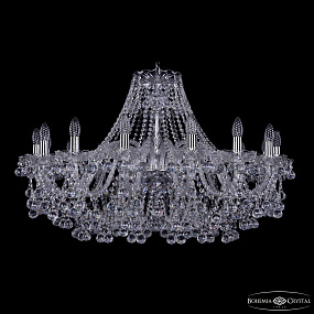 Большая хрустальная люстра Bohemia IVELE Crystal 1409/16/360 Ni