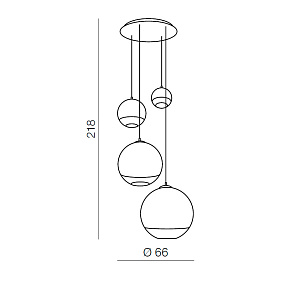 Подвесной светильник Azzardo Silver ball 4 AZ2531