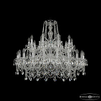 Большая хрустальная люстра Bohemia IVELE Crystal 1411/20+10/360/2d Ni