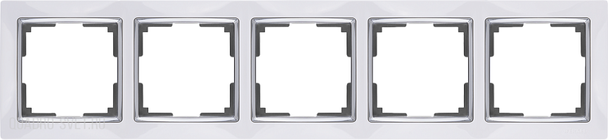 Рамка на 5 постов (белый) Werkel WL03-Frame-05-white
