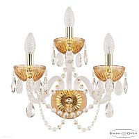 Бра хрустальное Bohemia IVELE Crystal 5402B/2+1/165 G Amber/M-1G