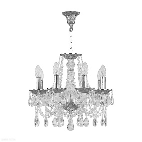 Хрустальная подвесная люстра Bohemia IVELE Crystal 1607/8/141 Ni