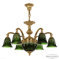 Хрустальная подвесная люстра Bohemia IVELE Crystal Verona 72209P/6/175 G P2 D Clear-Green/H-1K