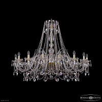 Большая хрустальная люстра Bohemia IVELE Crystal 1411/16/460 G