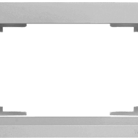 Рамка для двойной розетки (серебряный) Werkel WL04-Frame-01-DBL