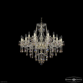 Большая хрустальная люстра Bohemia IVELE Crystal 1415/12+6/300 G K801