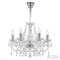 Хрустальная подвесная люстра Bohemia IVELE Crystal 107/6/165 Ni