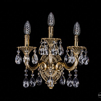 Бра литое с хрусталем Bohemia IVELE Crystal 1702B/3/175+110/A/GB