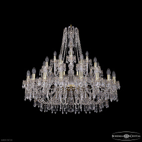 Большая хрустальная люстра Bohemia IVELE Crystal 1403/20+10+5/360 G
