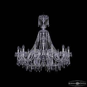Большая хрустальная люстра Bohemia IVELE Crystal 1403/12/360/XL-100 Ni