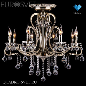 Люстра потолочная EUROSVET 12505 12505/8 античная бронза Strotskis