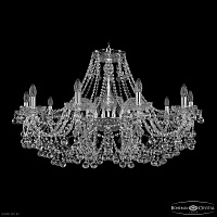 Большая хрустальная люстра Bohemia IVELE Crystal 1409/10/360 Ni