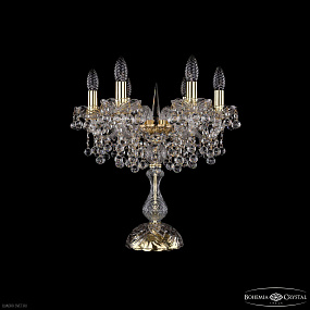 Настольная лампа с хрусталем Bohemia IVELE Crystal 1409L/6/141-47 G