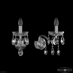 Бра хрустальное Bohemia IVELE Crystal 1413B/1/165/XL Ni