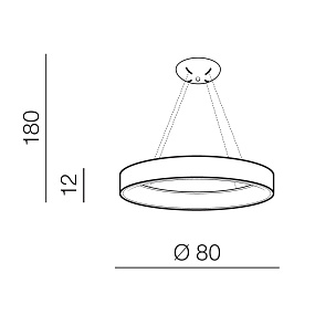 Подвесной светодиодный светильник Azzardo Solvent R Pendant 80 AZ3973