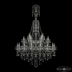 Большая хрустальная люстра Bohemia IVELE Crystal 1415/16+8+4/400/XL-185/2d Ni