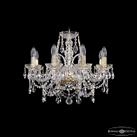 Хрустальная подвесная люстра Bohemia IVELE Crystal 1411/8/195/G