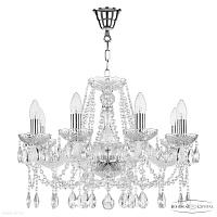 Хрустальная подвесная люстра Bohemia IVELE Crystal 107/8/200 Ni