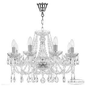 Хрустальная подвесная люстра Bohemia IVELE Crystal 107/8/200 Ni