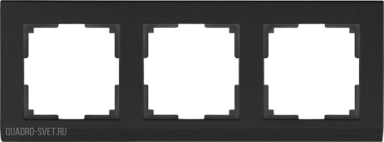 Рамка на 3  поста (черный) Werkel WL04-Frame-03-black