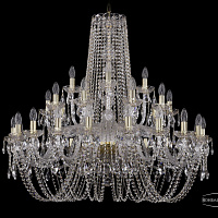 Хрустальная подвесная люстра Bohemia IVELE Crystal 1402/20+10+5/360/G