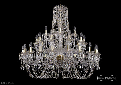 Хрустальная подвесная люстра Bohemia IVELE Crystal 1402/20+10+5/360/G