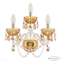 Бра хрустальное Bohemia IVELE Crystal 5402B/2+1/165 G Amber/M-1G K721