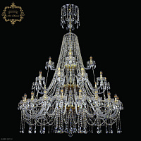 Большая хрустальная люстра Bohemia Art Classic 11.12.20+10+5.530v.3d.XL-205.Gd.Sp