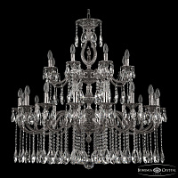 Большая хрустальная люстра Bohemia Ivele Crystal Verona 72401/16+8/360/2d A NB FH1M