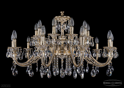 Литая подвесная люстра с хрусталем Bohemia IVELE Crystal 1703/20/360/A/GW