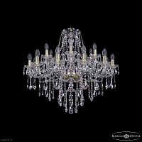 Большая хрустальная люстра Bohemia IVELE Crystal 1415/12+6/300 G