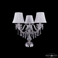Настольная лампа с хрусталем Bohemia IVELE Crystal 1403L/3/141-39 Ni SH41-160