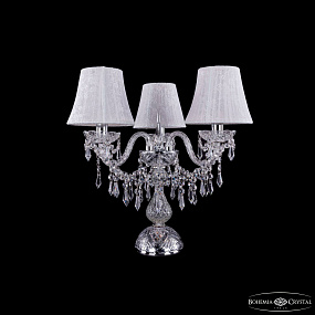 Настольная лампа с хрусталем Bohemia IVELE Crystal 1403L/3/141-39 Ni SH41-160